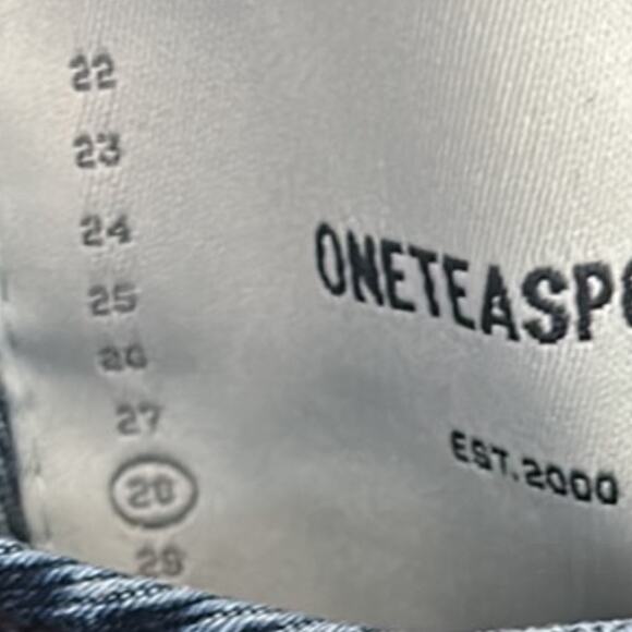 One Teaspoon Jeans Women’s High Rise Waist Freebird Skinny Ankle Chewed … - Picture 10 of 14